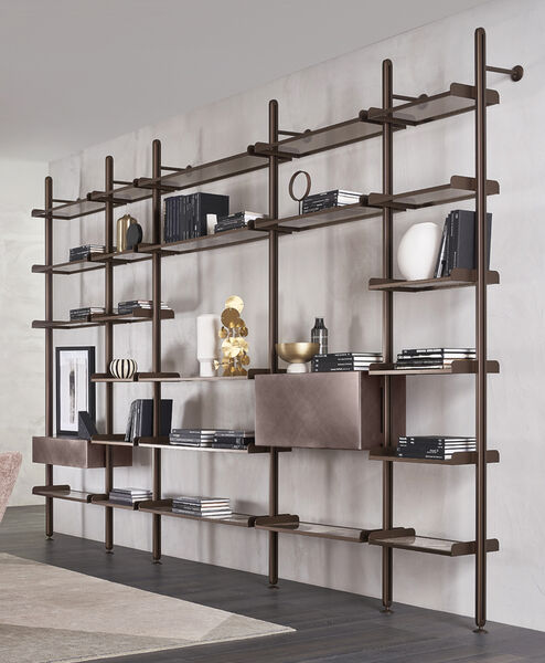 Libreria componibile a parete - Techwall, Riflessi