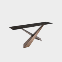 living consolle ottone noir