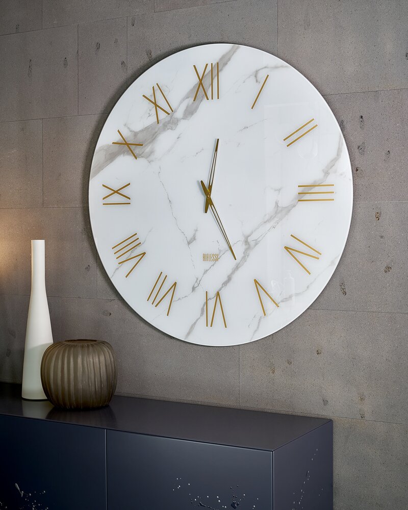 Orologio rotondo elegante dal design monumentale e materico - Portofino - Riflessi