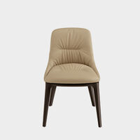 sedia moderna in legno pelle