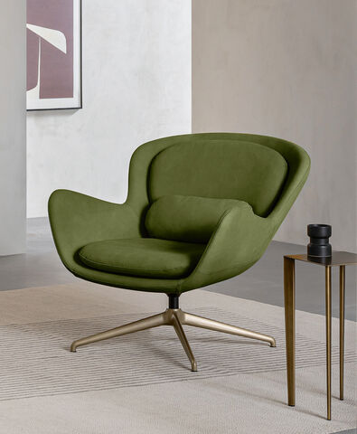 Poltrona moderna di design con seduta e schienale ergonomici - Meghan, Riflessi