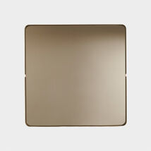 specchio quadrato design ottone