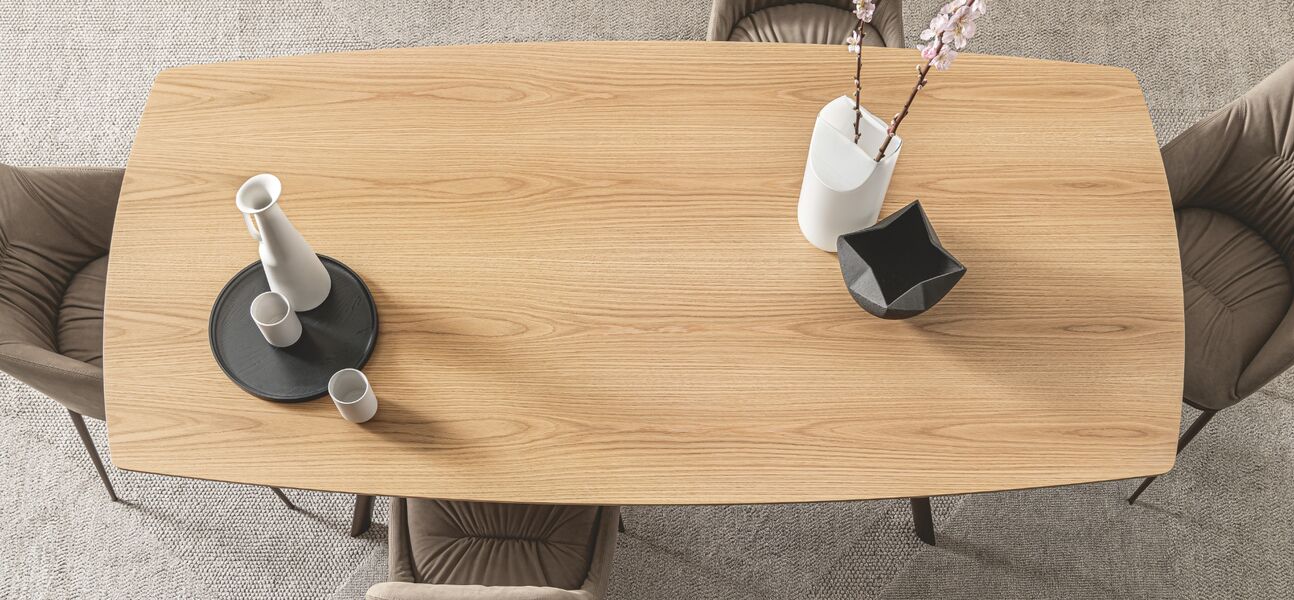 Tavolo allungabile in legno dal design moderno - Paradise, Riflessi