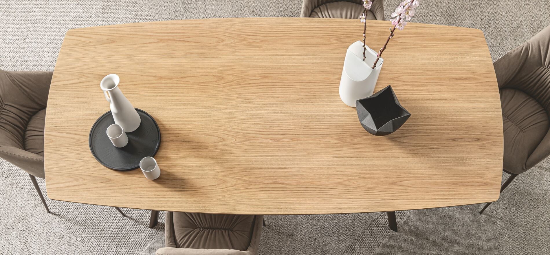 Tavolo allungabile in legno dal design moderno - Paradise, Riflessi
