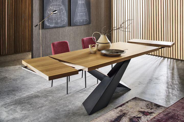 tavolo piano legno allungabile